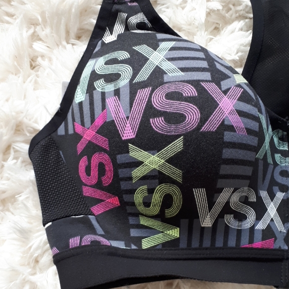 Victoria Secret VSX Sport Bra Zip Front Multicolor - Picture 2 of 11
